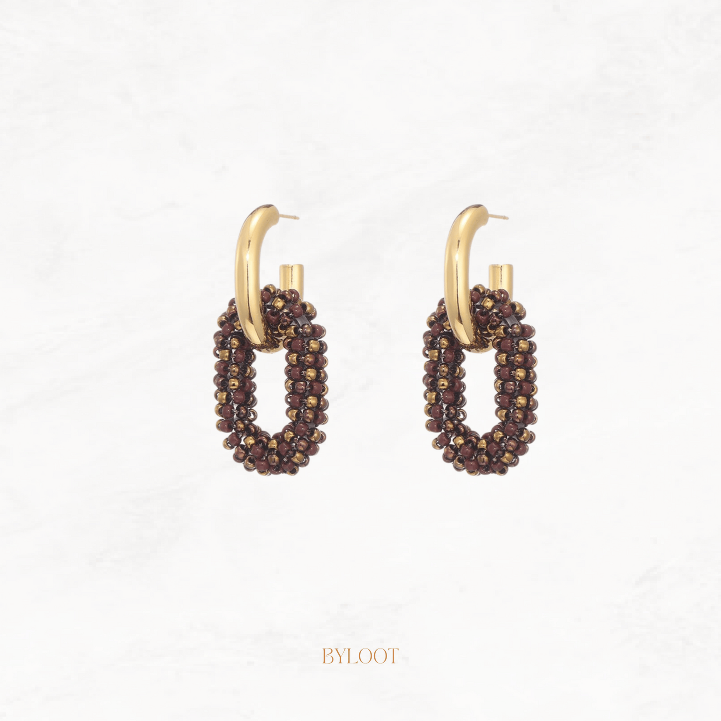 Steffy brown statement earring