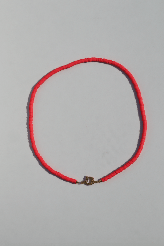 Surf necklace koral red
