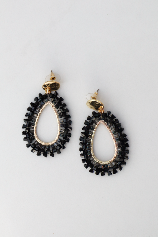 Sandra black statement earring