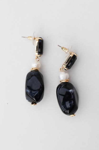 Sola black statement earring