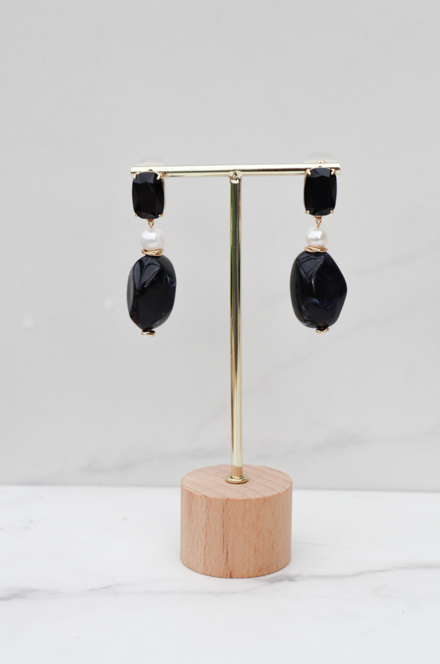 Sola black statement earring