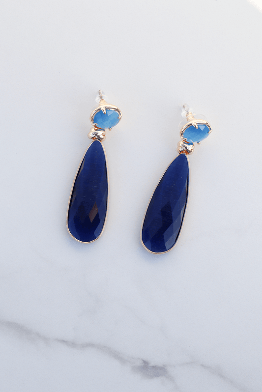 Essy large statement earring blue